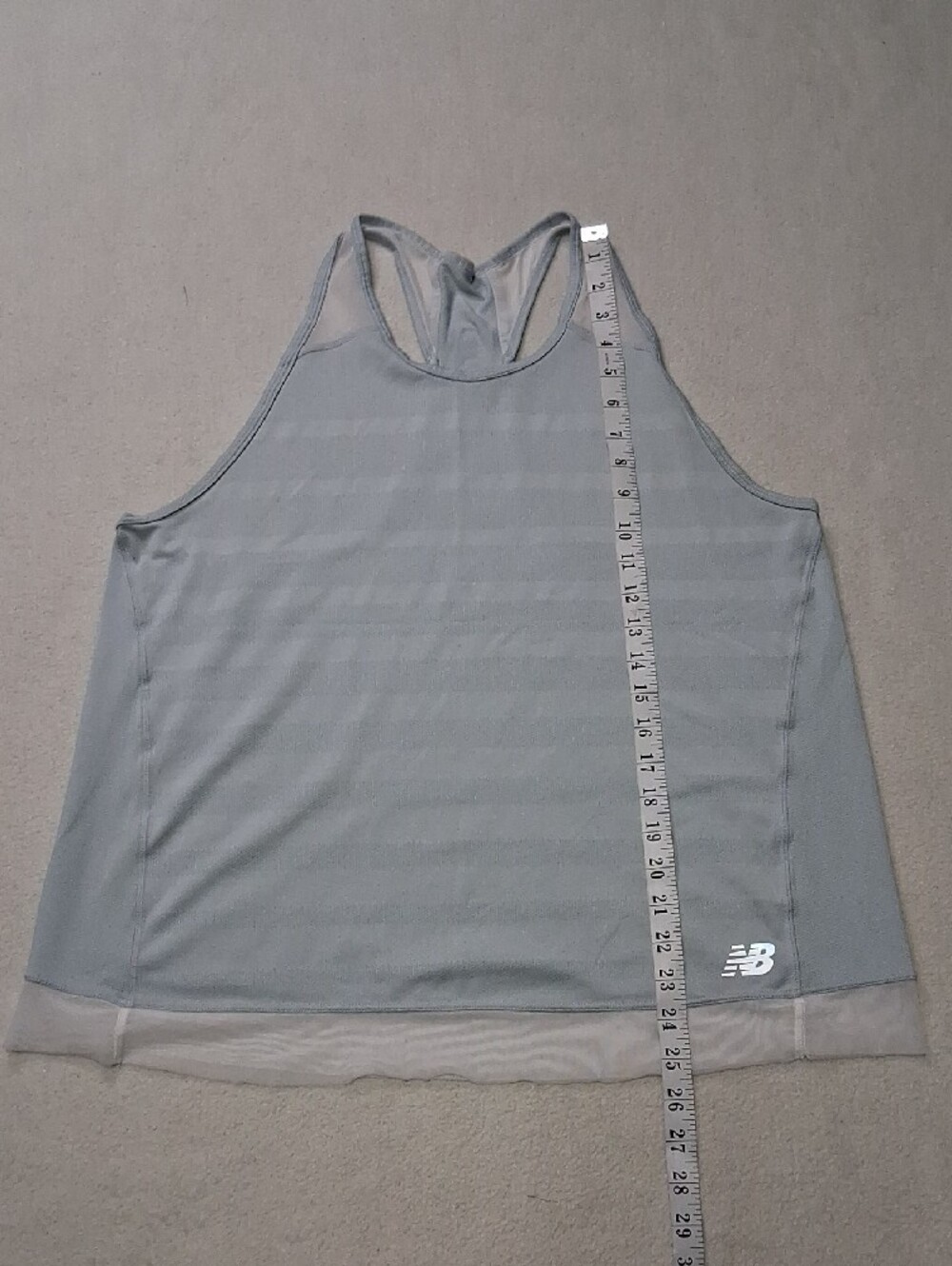 New Balance Pale Blue Racerback Performance Tank - Picture 4 of 5